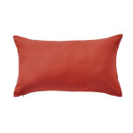 Housse de coussin unie bachette - lot de 2 housses de coussin : 40x40cm - orange - colombine