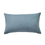 Housse de coussin unie bachette - lot de 2 housses de coussin : 35x60cm - bleu - colombine