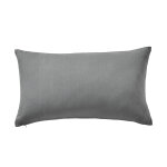 Housse de coussin unie bachette - lot de 2 housses de coussin : 40x40cm - gris - colombine
