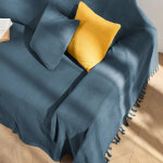 Housse coussin unie coton tissage artisanal - lot de 2 - blancheporte