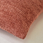 Housse de coussin unie tissage chenille - lot de 2 - blancheporte