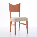 Housse extensible motif jacquard  serpentins  sp�ciale assise de chaise - lot de 2 - blancheporte