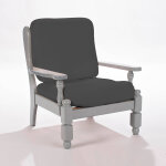 Housse extensible unie sp�ciale fauteuil rustique - blancheporte