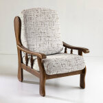 Housse microfibre bi - extensible effet faux uni sp�ciale fauteuil rustique - blancheporte