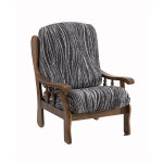 Housse microfibre bi - extensible imprim vagues spciale fauteuil rustique - blancheporte