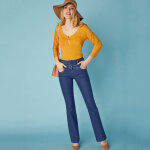 Jean bootcut taille haute - grande stature - blancheporte Jean bootcut taille haute - grande stature - blancheporte