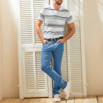 Jean coupe 5 poches extensible coton - entrej. 72 cm - blancheporte