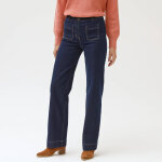Jean coupe large taille haute, petite stature - blancheporte Jean coupe large taille haute, petite stature - blancheporte