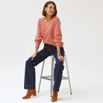Jean coupe large taille haute, stature moyenne - blancheporte Jean coupe large taille haute, stature moyenne - blancheporte