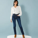 Jean droit � d�coupes, sp�cial petites - blancheporte