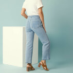Jean spcial petites, coupe droite raccourcie - blancheporte