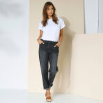 Jean stretch coupe mom confort, taille lastique - blancheporte