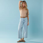 Jean taille haute sp�cial petites entrej. 60 cm, coupe large 7 / 8�me - blancheporte