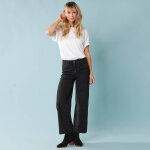 Jean taille haute sp�cial petites entrej. 65 cm, coupe large 7 / 8�me - blancheporte