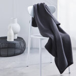 Jet de canap ou plaid uni nid d abeille - coton - blancheporte