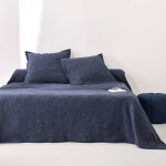 Jet� de lit jacquard gaufr�  feuillage  - blancheporte