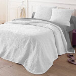 Jet de lit uni style boutis mlissa - blancheporte