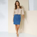 Jupe cargo, jean stretch - blancheporte