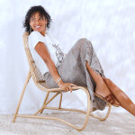 Jupe longue coupe droite effet crochet, double - blancheporte