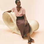 Jupe longue en cr�pon - blancheporte