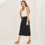 Jupe longue dentelle doubl�e, dos fendu - blancheporte