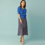 Jupe longue spcial petites, voile imprim - blancheporte