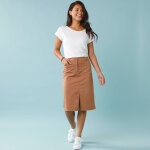 Jupe mi - longue forme crayon, sp�cial petites - blancheporte