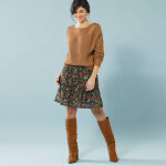 Jupe volante en voile imprim, spcial petites - blancheporte