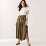 Jupon long uni fente c�t� - blancheporte