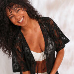 Kimono de plage en macram� - blancheporte