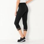 Legging 3 / 4 dentelle, taille lastique - 34 / 36 - noir - lora zellini