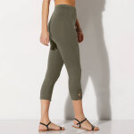 Legging 3 / 4 macramé, taille élastiquée - 42 / 44 - kaki - lora zellini Legging 3 / 4 macramé, taille élastiquée - 42 / 44 - kaki - lora zellini