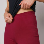 Legging bootcut uni, taille lastique - 52 - rouge - lora zellini