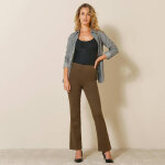 Legging bootcut uni, taille lastique - lora zellini