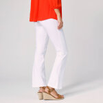 Legging bootcut uni, taille lastique - 42 / 44 - blanc - lora zellini