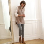 Legging  carreaux tisss - teints, taille lastique - blancheporte