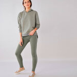 Legging uni bande ct brillante, maille - blancheporte