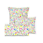 Linge de lit aquarelle coton imprim� fleuri - drap - housse 1 personneonne : 90x190cm - blanc - colombine ...