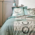 Linge de lit diane - coton - drap plat 2 personnesonnes : 240x300cm - vert - colombine