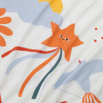 Linge de lit enfant cerf volant imprim, coton - drap - housse 1 personneonne : 90x190cm - cru - colombine ...