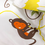 Linge de lit enfant jungle imprim animaux 1 personne - coton - drap - housse 1 personneonne : 90x190cm ...