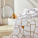Linge de lit geoffroy en coton  motifs graphiques - blancheporte