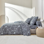 Linge de lit geoffroy en coton  motifs graphiques - blancheporte