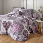 Linge de lit lovely en coton imprim coeurs - blancheporte