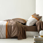 Linge de lit pierre en coton imprim pied de poule - blancheporte