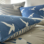 Linge de lit plage - coton - housse de couette 1 personneonne : 140x200cm - gris - colombine