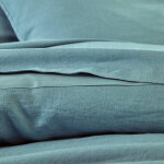 Linge de lit uni biface lin lav / coton lav - drap plat 1 personneonne : 180x290cm - bleu - colombine ...