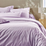 Linge de lit uni - coton bio * * - taie de traversin 85x185cm - violet - colombine Linge de lit uni - coton bio * * - taie de traversin 85x185cm - violet - colombine