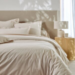 Linge de lit uni - coton bio * * - housse de couette 2 personnesonnes : 200x200cm - cru - colombine
