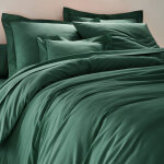 Linge de lit uni coton - taie de traversin 86x190cm - vert - colombine